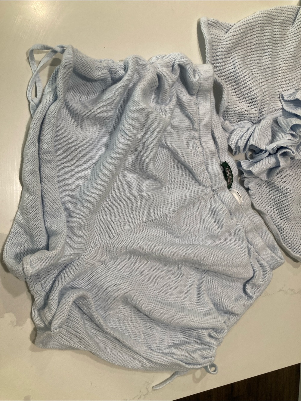 wild fable Light Blue Ruffle Knit Top & Shorts Set - Picture 3 of 5
